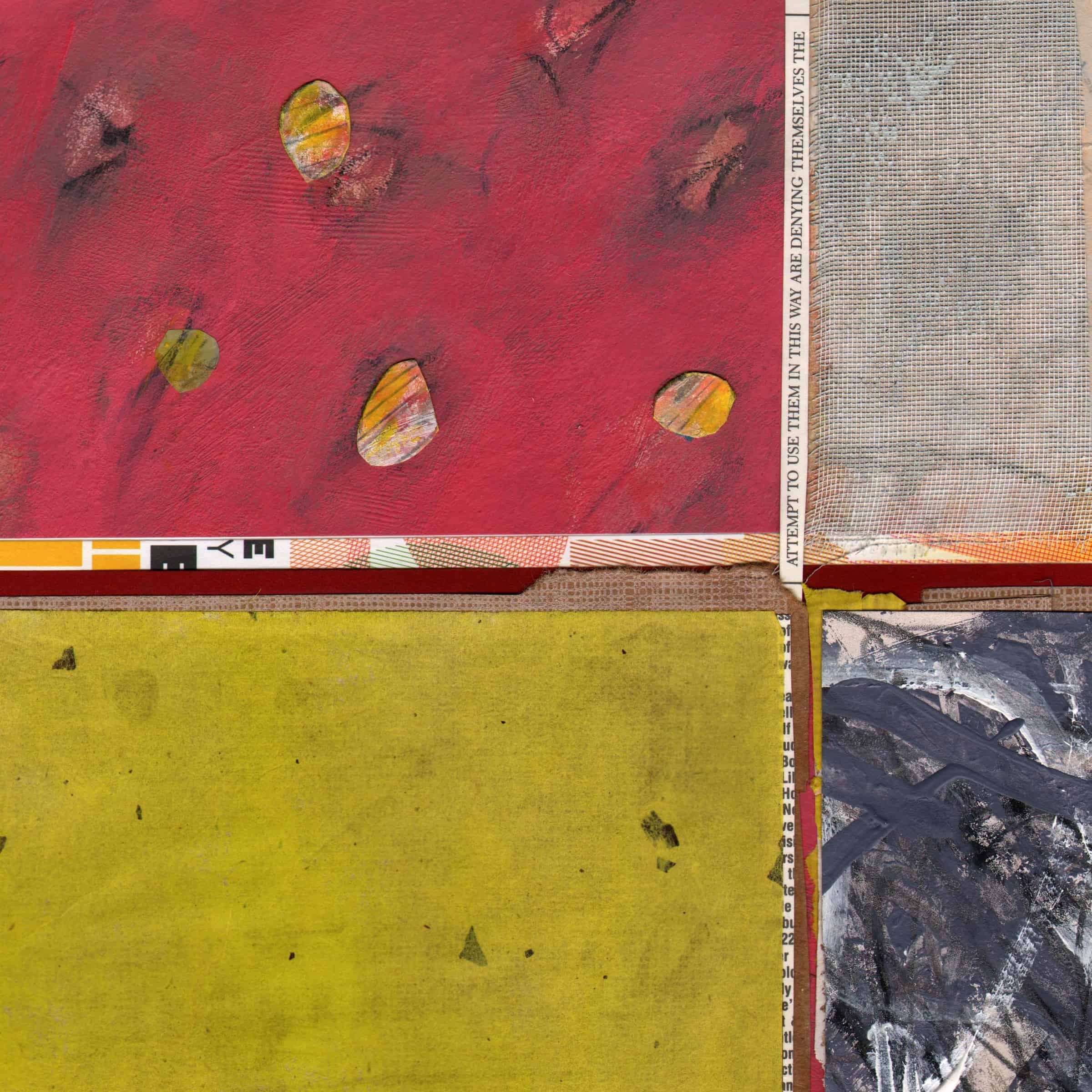Suzan Fant, GRIDscape No.8, mixed media collage, 8 x 8 inches, 2013